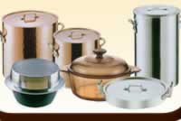 ガラス鍋や銅鍋